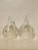 Italian Designer Lucite Teardrop Salt & Pepper Shakers Guzzini Fratelli