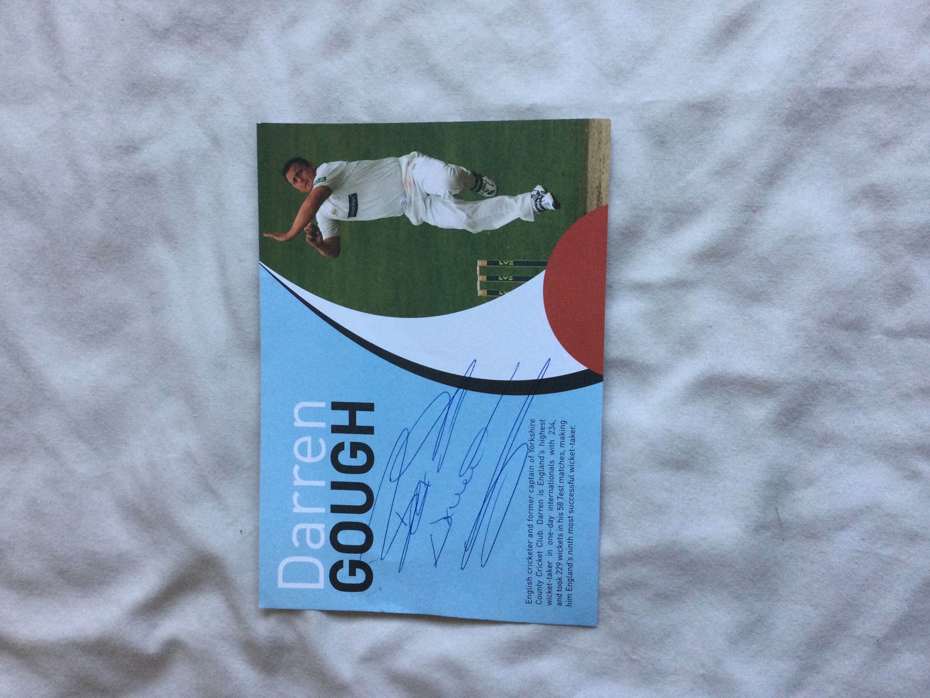 Darren Gough signed cards - Image 2 of 2