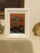 Villeroy & and Boch 'MINIATURES' Tiger china painted plaque