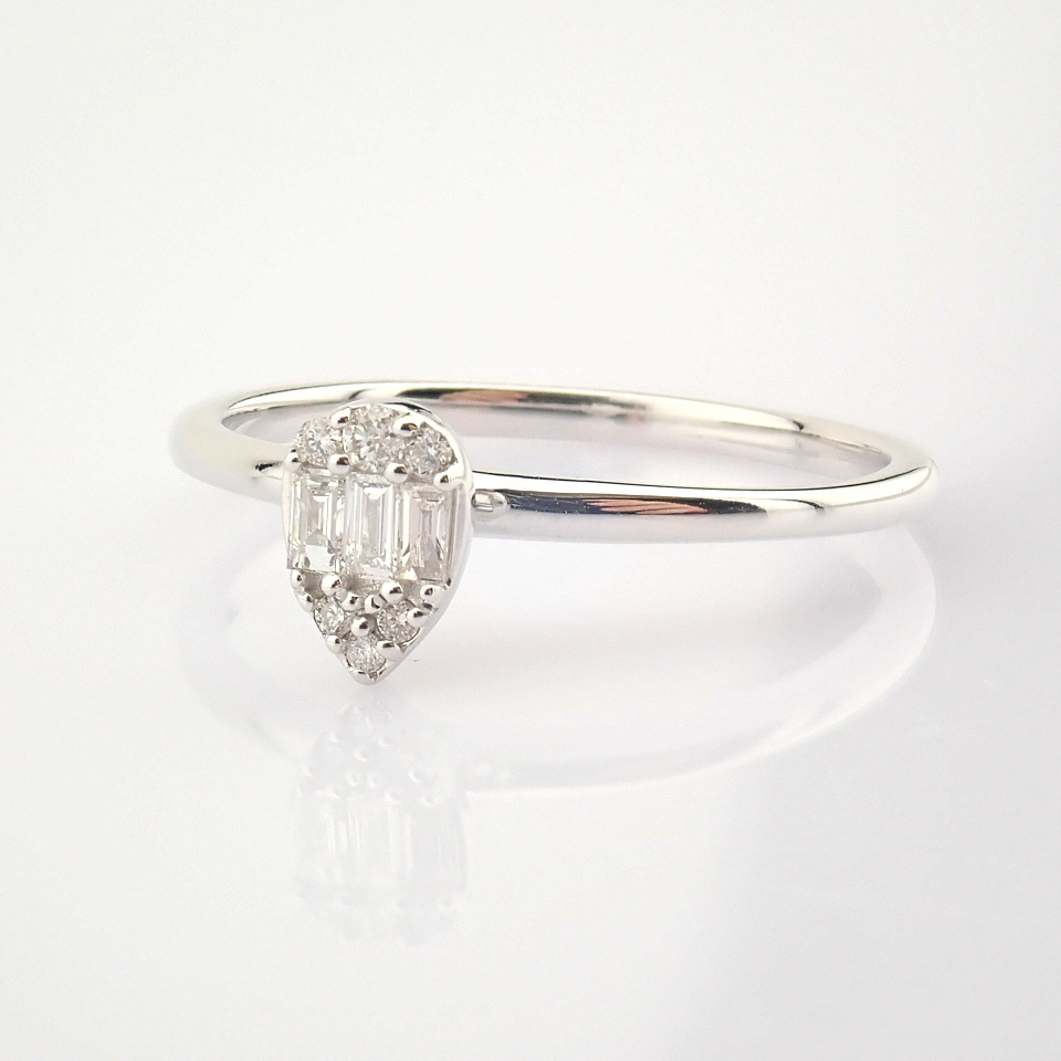 Certificated 14K White Gold Diamond Ring - Image 3 of 6