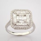 Certificated 14K White Gold Diamond Ring