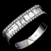 Certificated 14K White Gold Diamond Ring