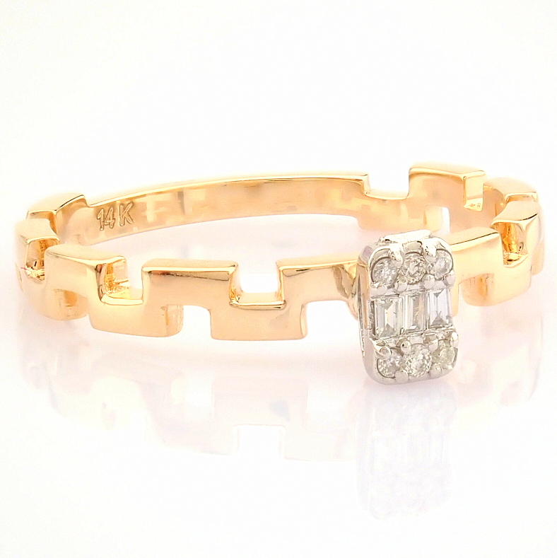 Certificated 14K Rose/Pink Gold Diamond Ring - Image 8 of 9