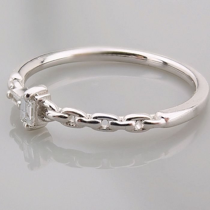 Certificated 14K White Gold Diamond Ring - Image 8 of 9