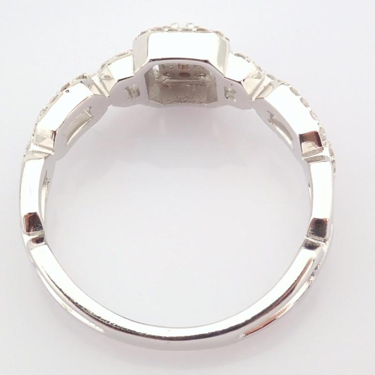 Certificated 14K White Gold Diamond Ring - Image 5 of 7