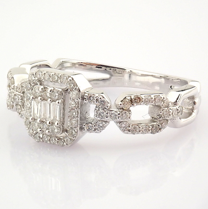 Certificated 14K White Gold Diamond Ring - Image 6 of 7