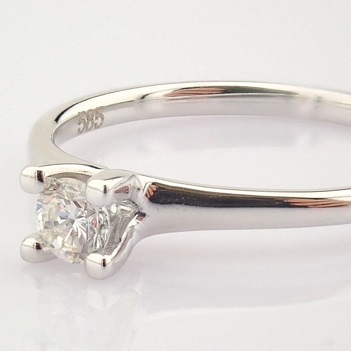 Certificated 14K White Gold Diamond Ring - Image 6 of 8