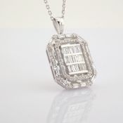 Certificated 14K White Gold Diamond Necklace