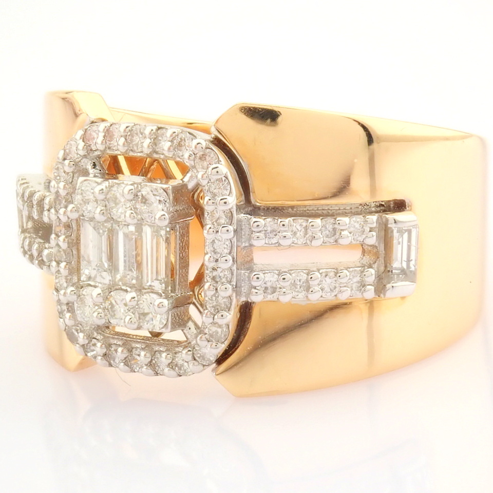 IDL Certificated 14K Rose/Pink Gold Diamond Ring (Total 0.54 ct Stone) - Image 4 of 11
