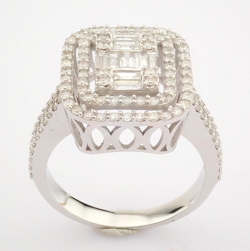 IDL Certificated 14K White Gold Diamond Ring (Total 0.64 ct Stone) - Image 2 of 8