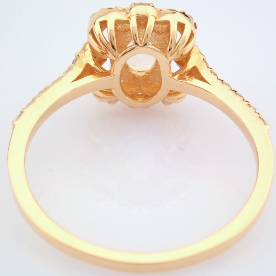 IDL Certificated 14K Rose/Pink Gold Diamond & Morganite Ring (Total 0.83 ct Stone) - Image 7 of 11