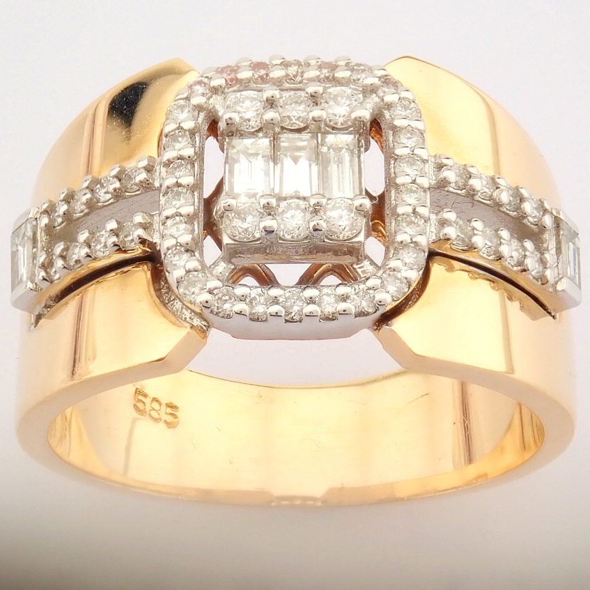 IDL Certificated 14K Rose/Pink Gold Diamond Ring (Total 0.54 ct Stone) - Image 9 of 11