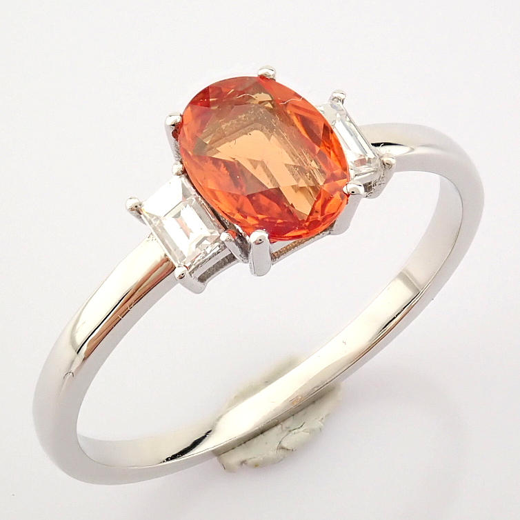 IDL Certificated 14K Rose/Pink Gold Diamond & Fancy Sapphire Ring (Total 0.78 ct Stone) - Image 2 of 8