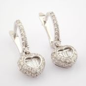 IDL Certificated 14K White Gold Diamond Earring (Total 0.59 ct Stone)