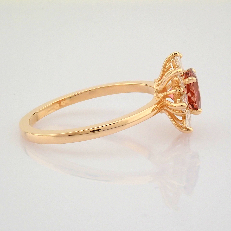 IDL Certificated 14K Rose/Pink Gold Baguette Diamond & Diamond Ring (Total 1.27 ct Stone) - Image 6 of 9