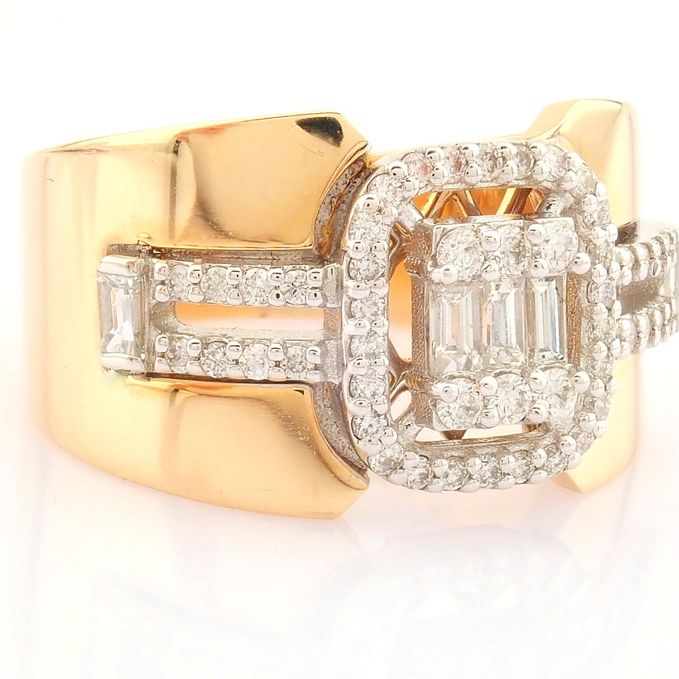 IDL Certificated 14K Rose/Pink Gold Diamond Ring (Total 0.54 ct Stone) - Image 5 of 11