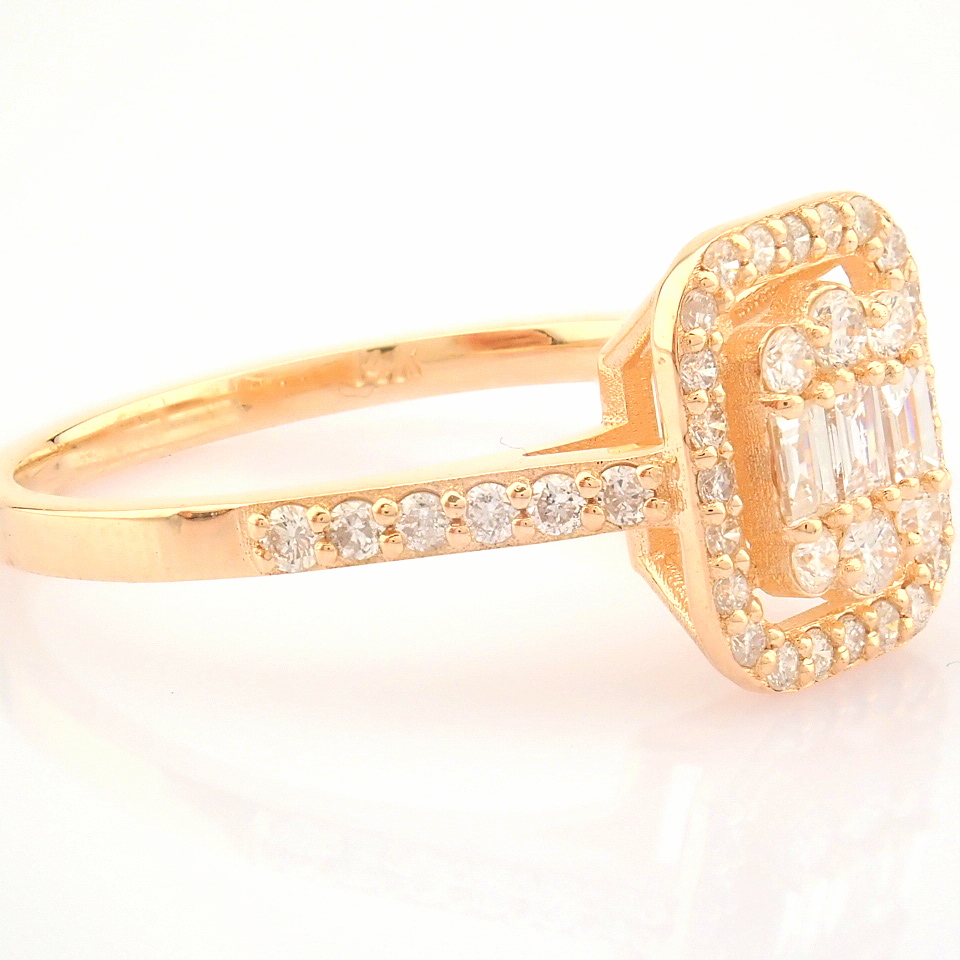 IDL Certificated 14K Rose/Pink Gold Diamond Ring (Total 0.52 ct Stone) - Image 5 of 10