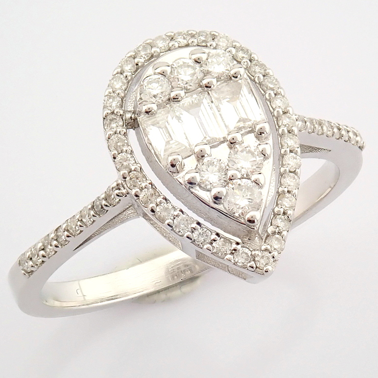 IDL Certificated 14K White Gold Diamond Ring (Total 0.49 ct Stone) - Image 15 of 15