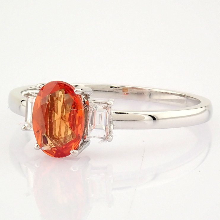IDL Certificated 14K Rose/Pink Gold Diamond & Fancy Sapphire Ring (Total 0.78 ct Stone) - Image 6 of 8
