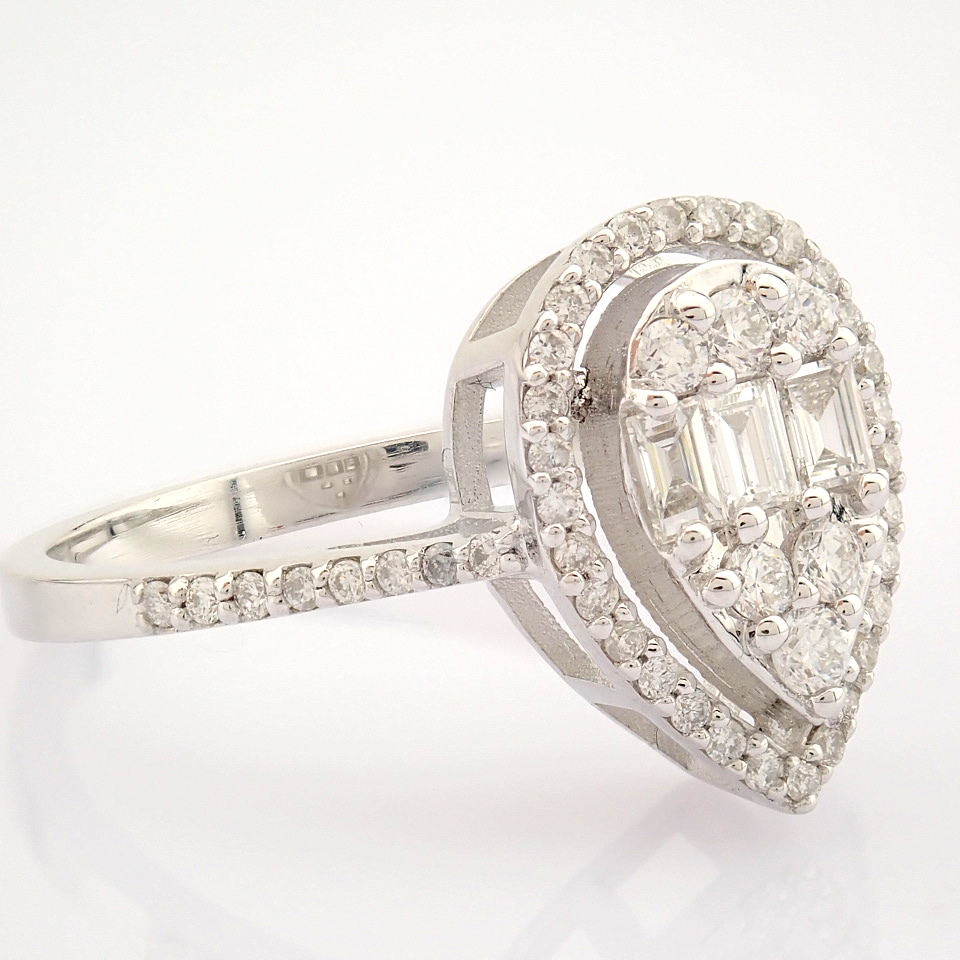 IDL Certificated 14K White Gold Diamond Ring (Total 0.49 ct Stone) - Image 9 of 15