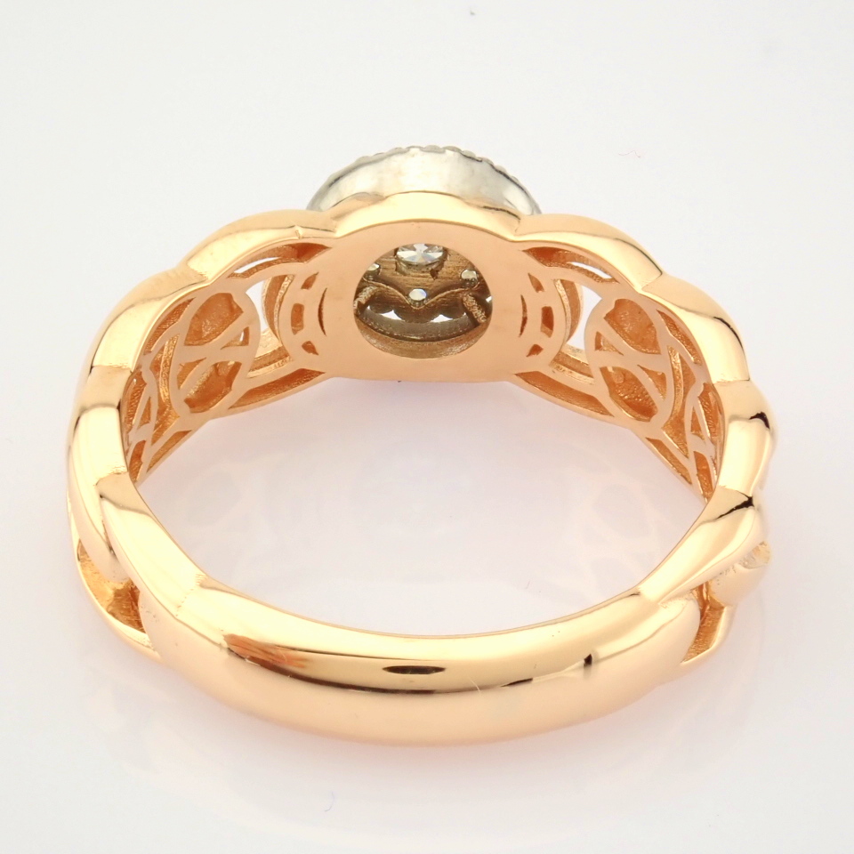 IDL Certificated 14K Rose/Pink Gold Diamond Ring (Total 0.23 ct Stone) - Image 2 of 8