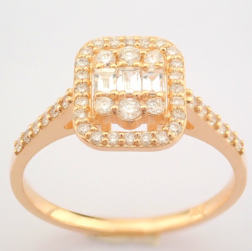 IDL Certificated 14K Rose/Pink Gold Diamond Ring (Total 0.52 ct Stone) - Image 8 of 10