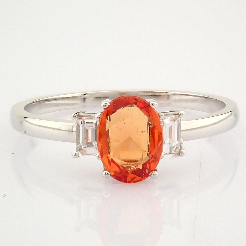 IDL Certificated 14K Rose/Pink Gold Diamond & Fancy Sapphire Ring (Total 0.78 ct Stone) - Image 4 of 8
