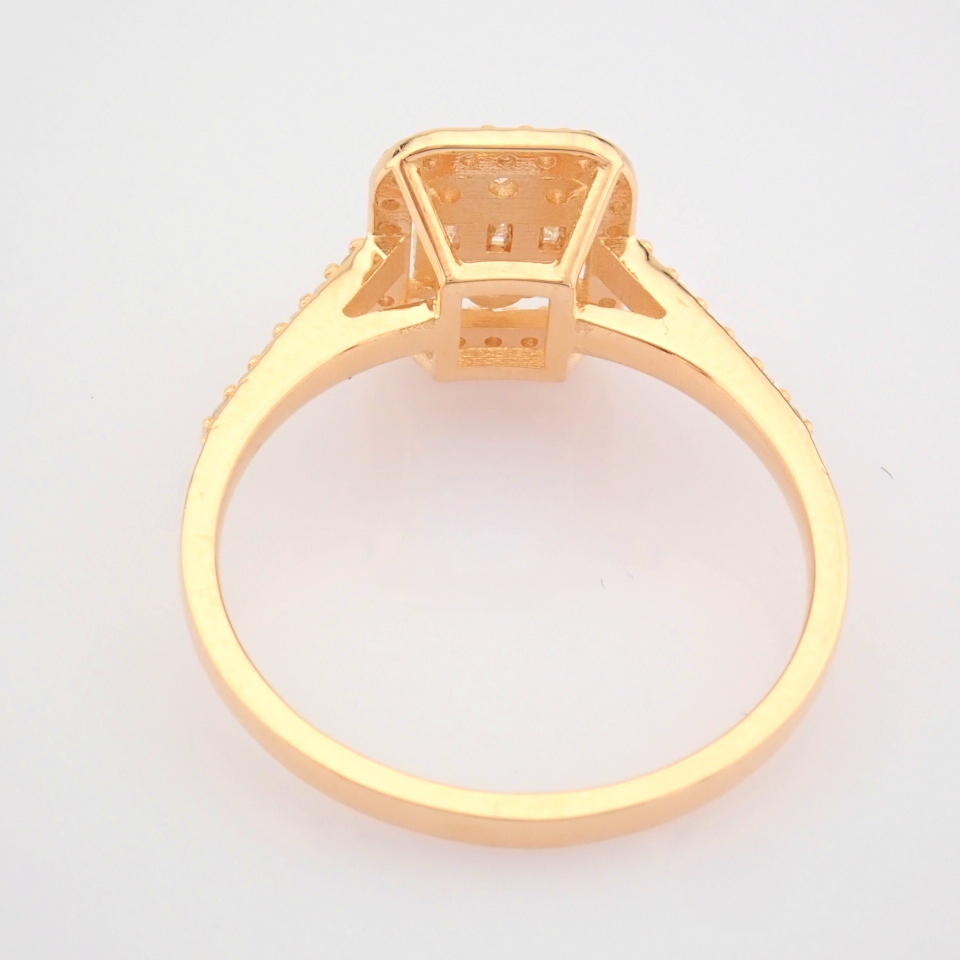 IDL Certificated 14K Rose/Pink Gold Diamond Ring (Total 0.52 ct Stone) - Image 6 of 10