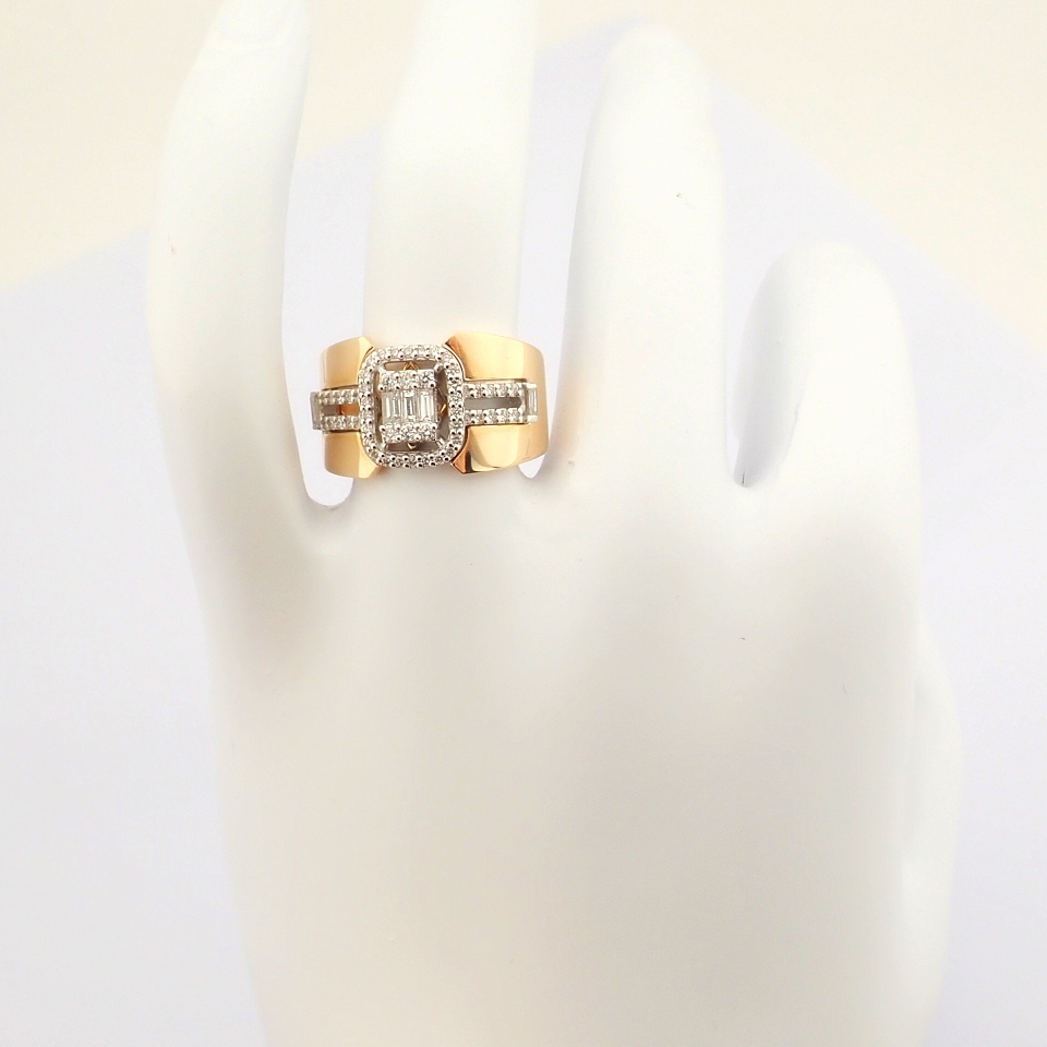 IDL Certificated 14K Rose/Pink Gold Diamond Ring (Total 0.54 ct Stone) - Image 7 of 11