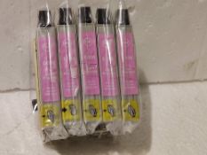 5 Packs of E-596 Ink Cartridge Replacement for Epson T0596 Magenta