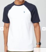 Raglan T-shirt Mens Brand New Navy/White Size M