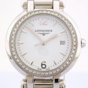 Longines / Primaluna Diamonds - Lady's Steel Wrist Watch