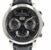 Corum / Chronograph Flyback - Gentlmen's Steel Wrist Watch