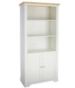 (P15) 1x Diva Storage Bookcase Ivory RRP £150. (L79x W39x H180cm)