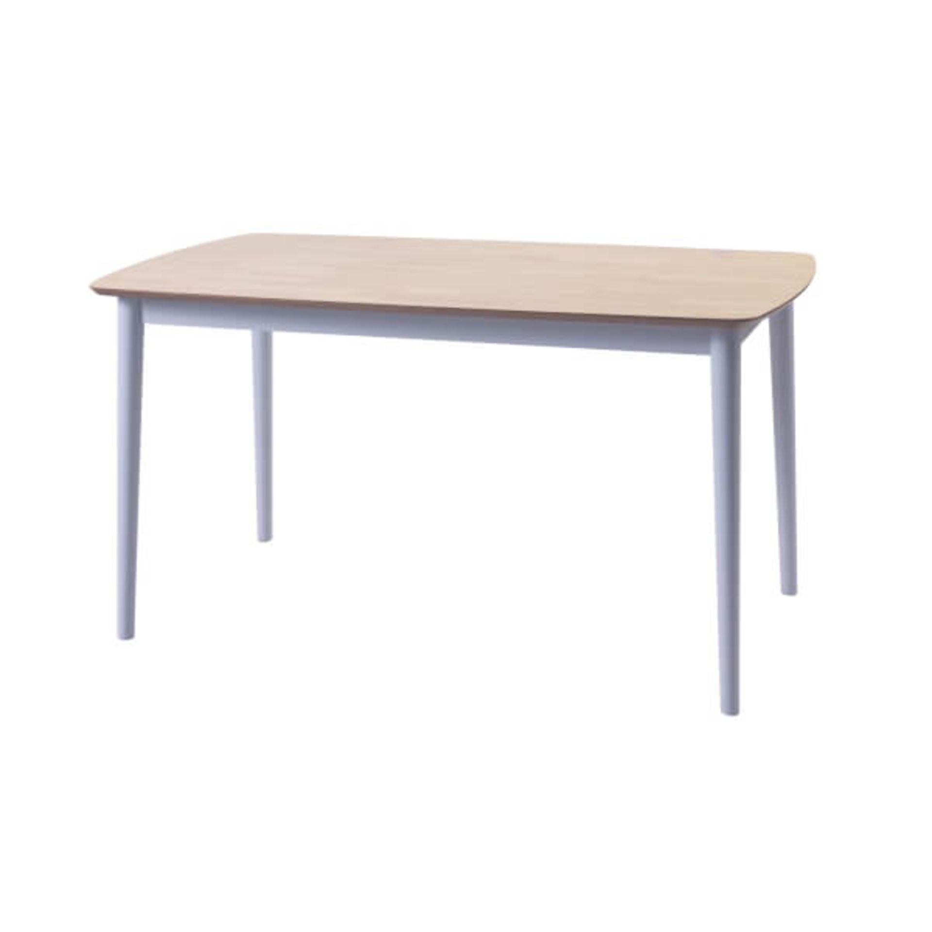 (16) 1x Hugo Dining Table. (H75x W140x D80cm). Wood Veneer Natural Table Top. Grey Painted Rubber W - Image 2 of 3