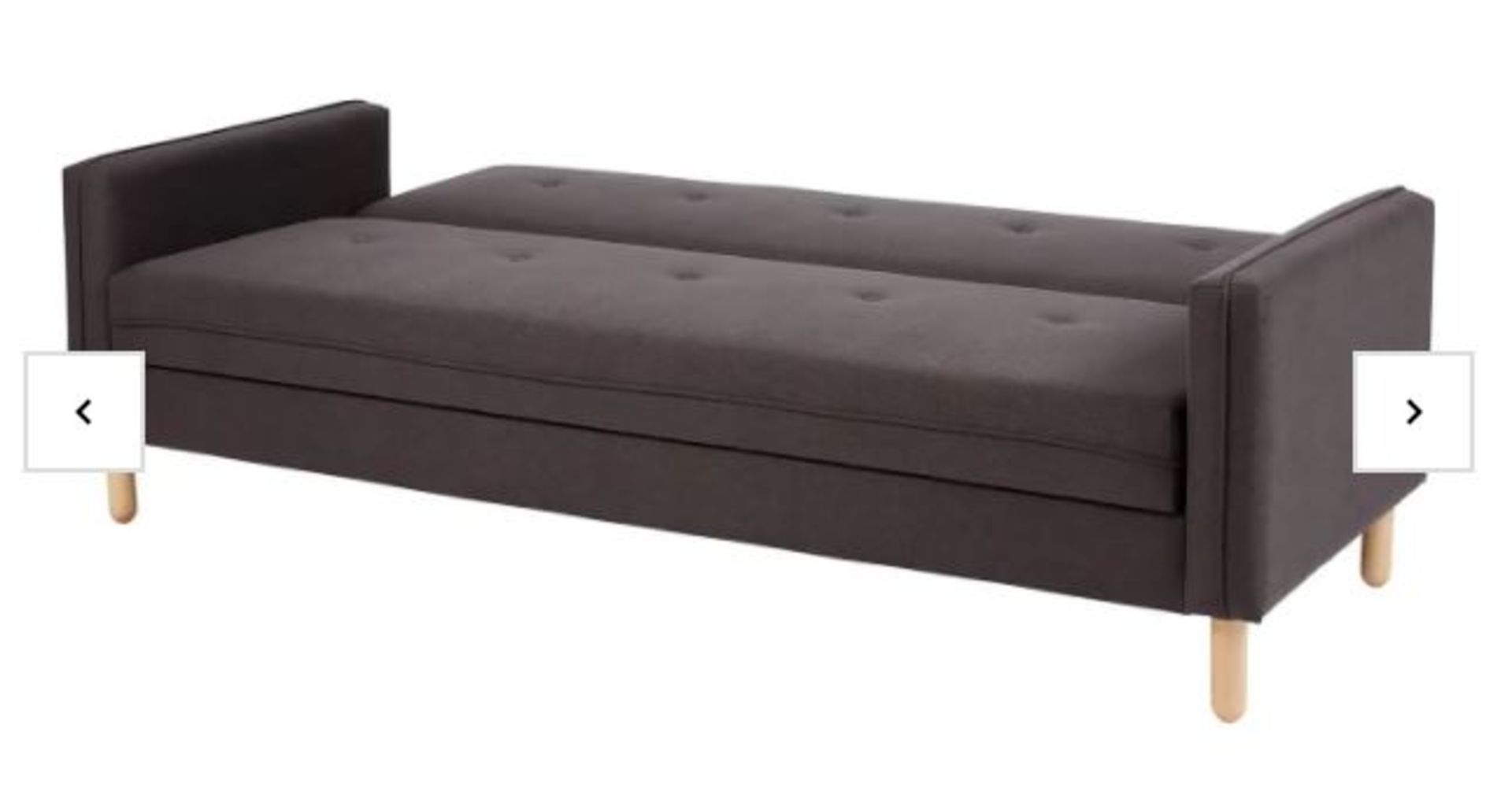(P4) 1x Sindy Sofa Bed With Storage Charcoal RRP £300. (Sofa: H85x W200x D84cm). (Bed: H44x W200x D - Image 2 of 7