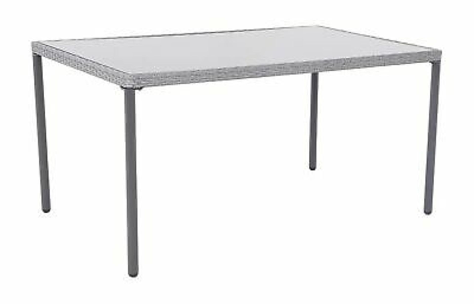 (16) 1x Bambrick Rectangular Table. (H74x W150x D90cm). Powder Coated Steel Frame. Hand Woven Synth