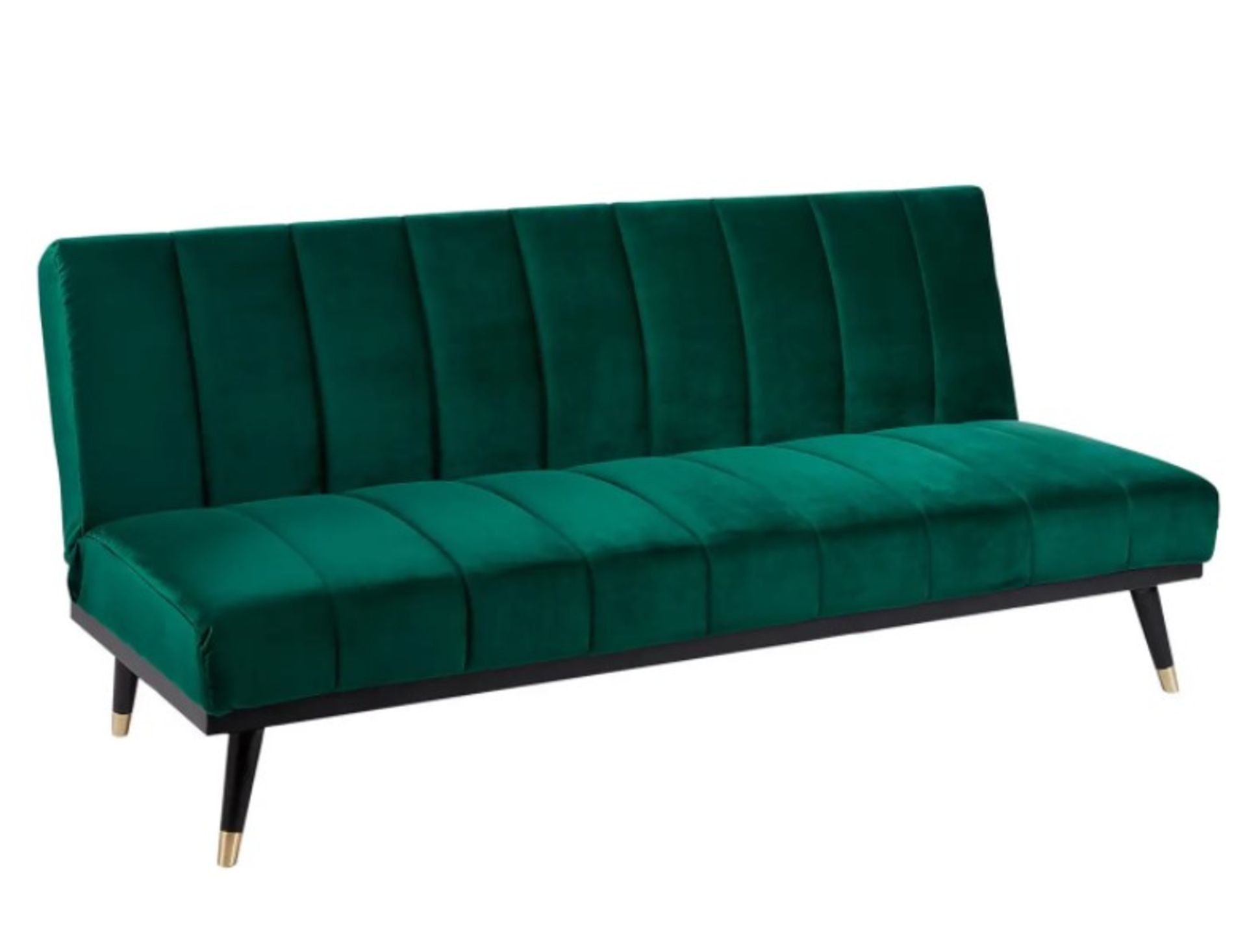 1x Sindy Sofa Bed Luxe Emerald Green (With Legs) RRP £250. Sofa : (H)82 x (W)181 x (D)83cm. Sofa - Image 2 of 7