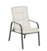 (7J) 3x Rowly Reclining Garden Chair With 3x Cushion. (All Units Are In Used Condition).