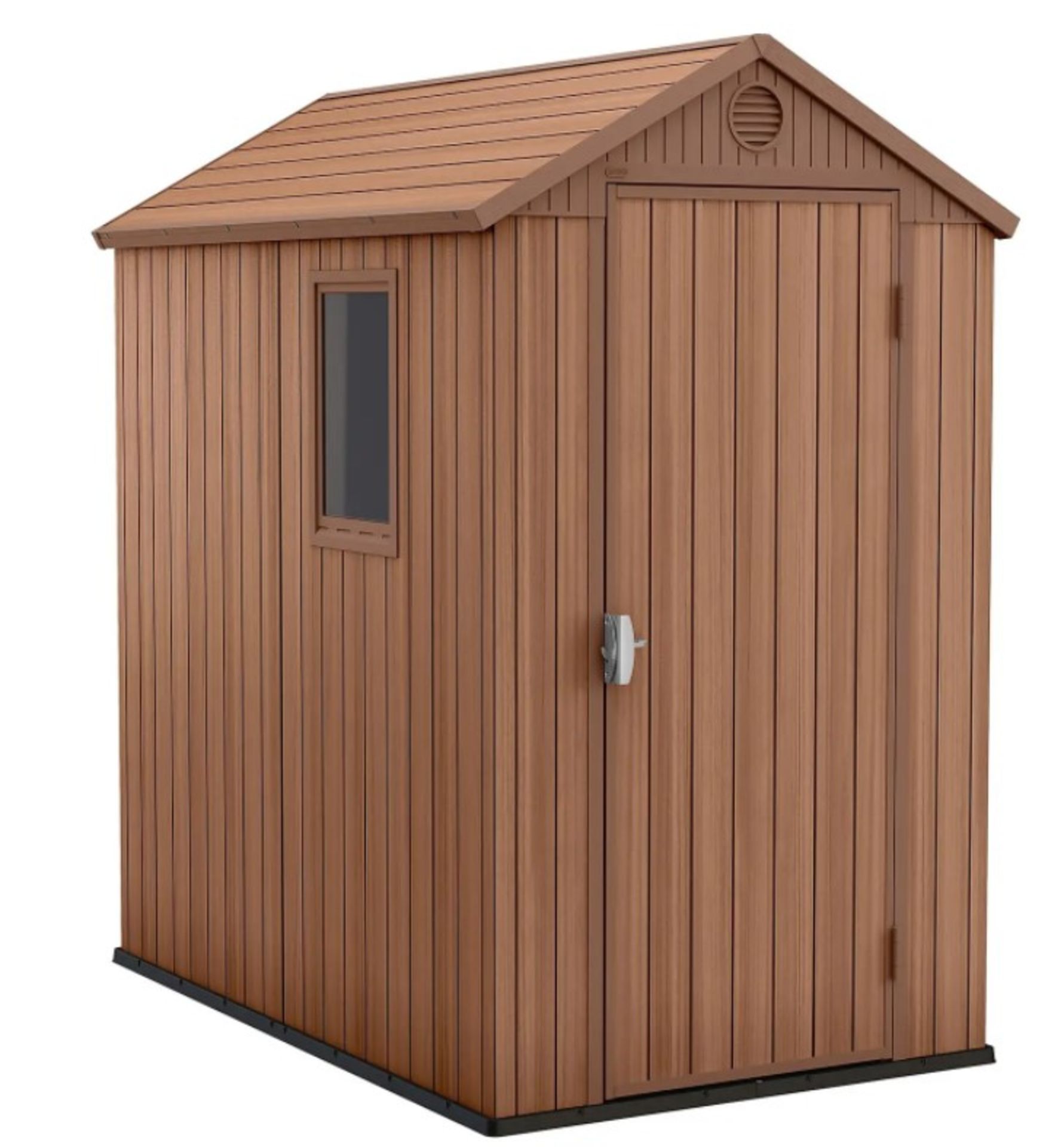 (P13) 1x Keter Darwin Outdoor Apex Shed 4x6 RRP £365. (W112x D176.5x H199.8cm). - Image 2 of 8