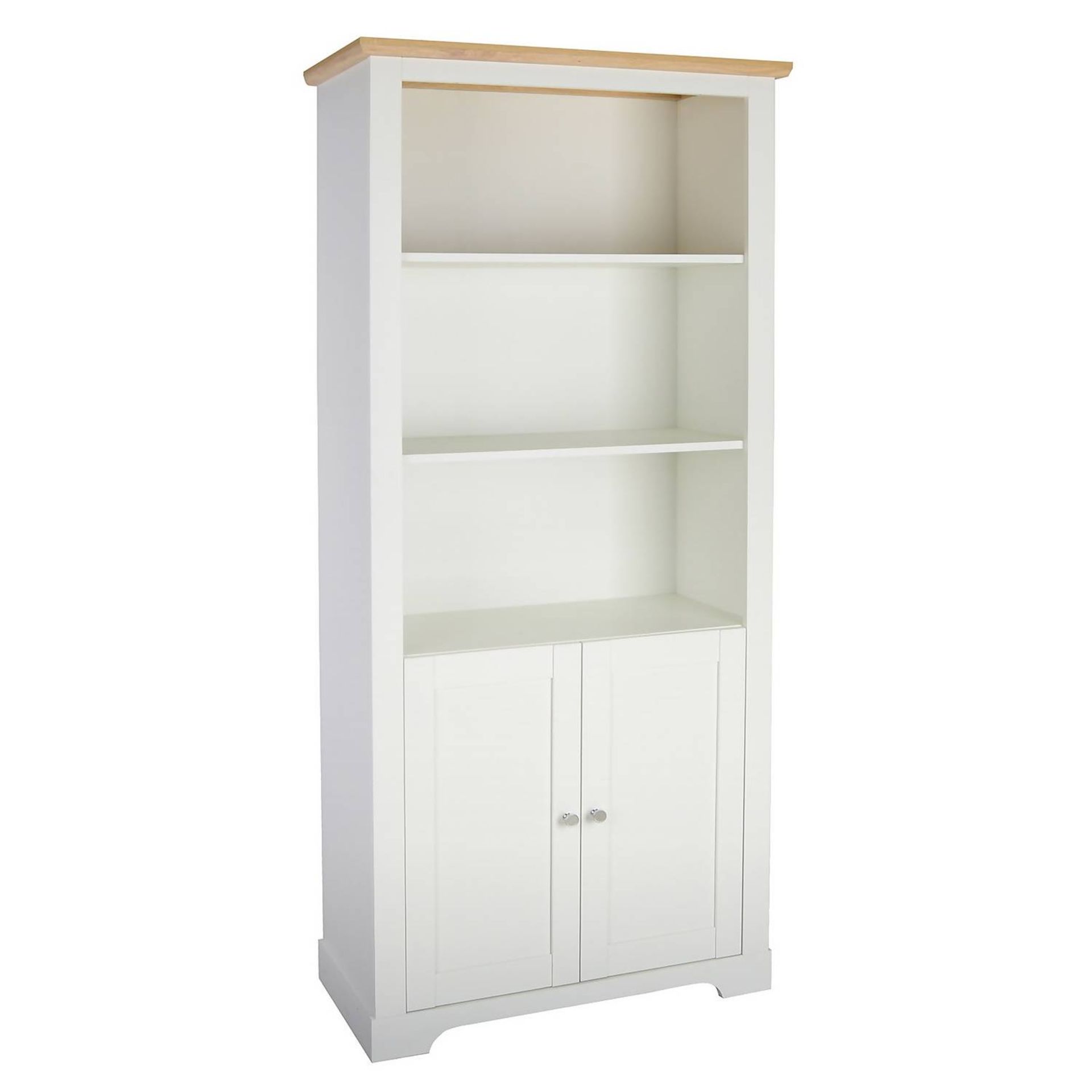 (P9) 1x Diva Bookcase Ivory RRP £150. (Packaging Open).