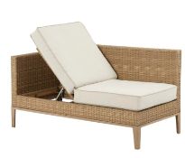 (10G) 2x Hartman Bali Rattan Furniture Items. 1x Reclining Chaise Lounge With 1x Large Cushion. 1x