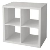 (9L) 1x Living Elements Clever Cube 2x2 Cube Storage Unit White Matt Finish. (H760x W760x D390mm).