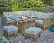 (P15) 1x Hartman Bali Square Corner Seating With Cushions & 2x Stools RRP £1000. (Please Note Ther