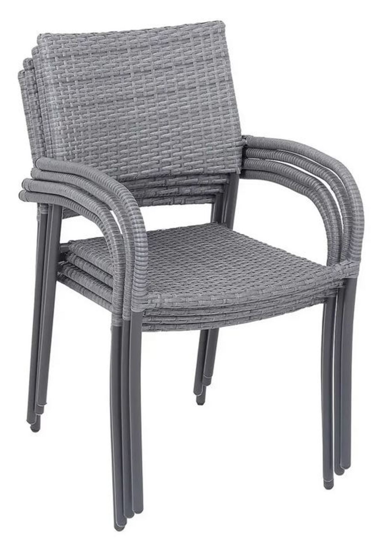 (16) 9x Bambrick Stacking Chair Grey. (H82x W52x D59cm). Powder Coated Steel Frame. Hand Woven Synt - Image 3 of 4