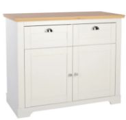 (10E) 1x Diva Compact Sideboard Ivory RRP £180. (H83x W100.5x D45cm). Ivory Finish With Oak Effect