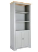 (P15) 1x Divine Bookcase Grey RRP £160. (H180x W79x D39cm)