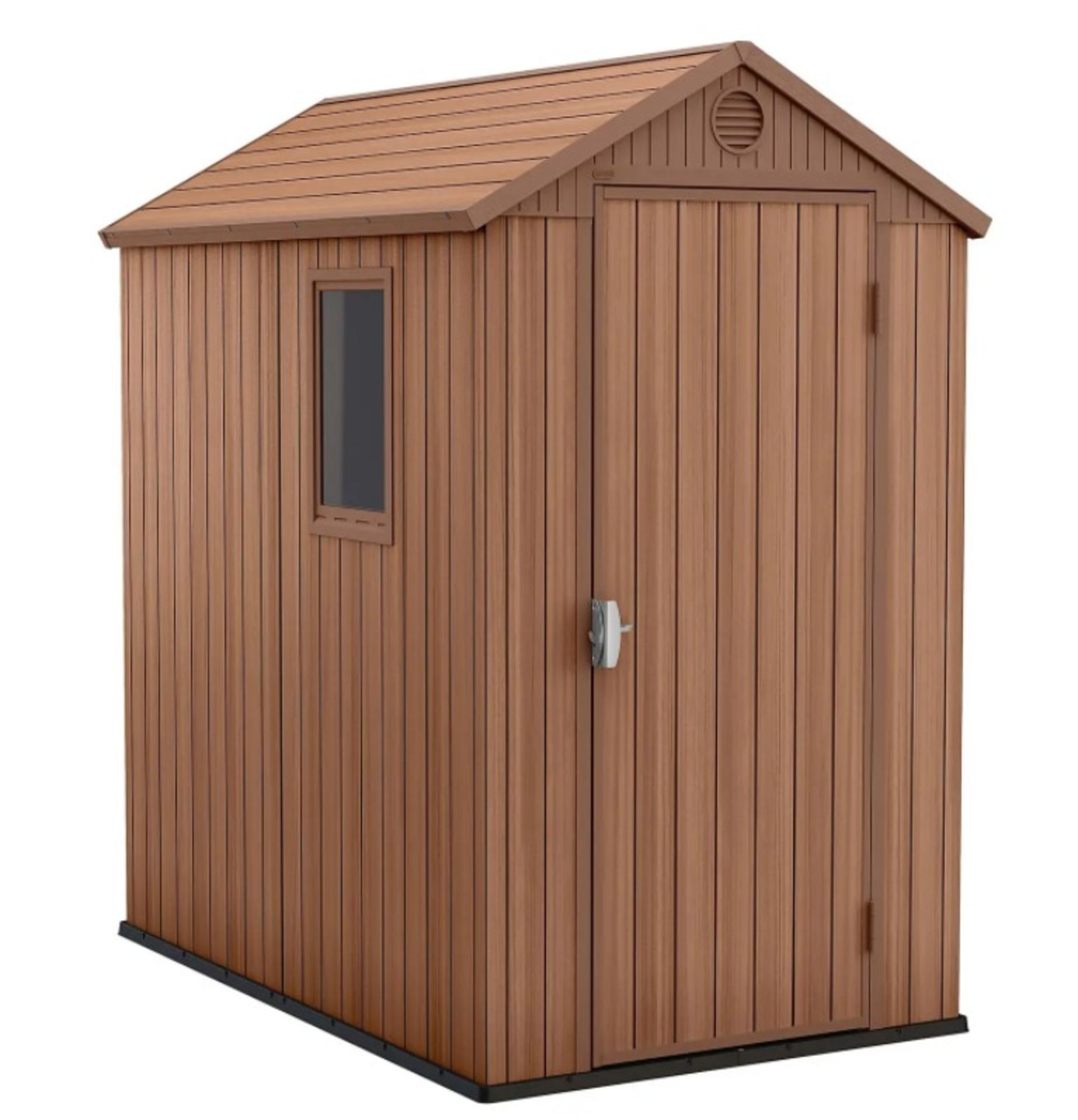 (P13) 1x Keter Darwin Outdoor Apex Shed 4x6 RRP £365. (W112x D176.5x H199.8cm). Unit Has No Packag - Image 3 of 6