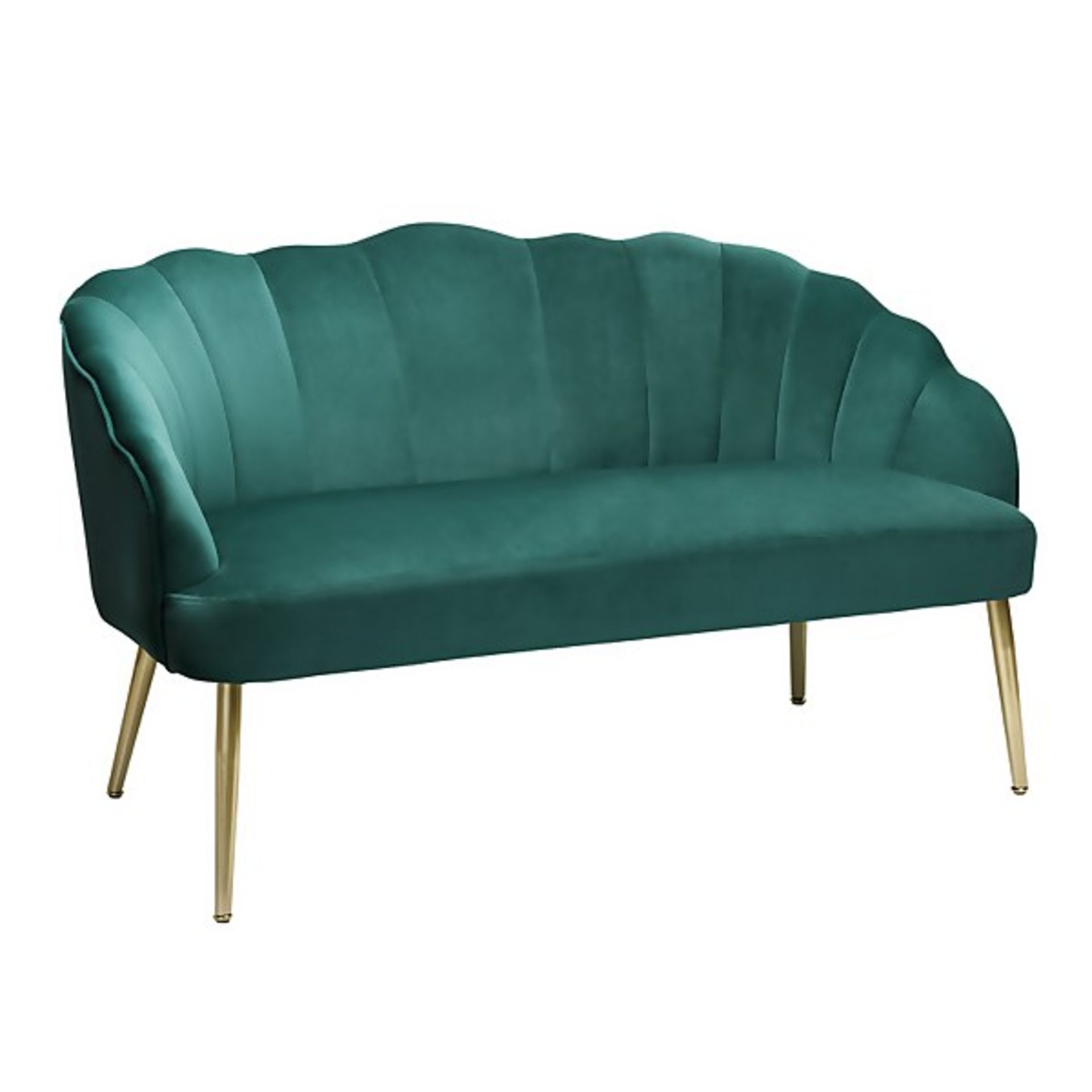 (7H) 1x Sophia Scallop Occasional Chair Emerald RRP £225. (Unit Appears As New, With 4x Legs – Legs - Image 2 of 6