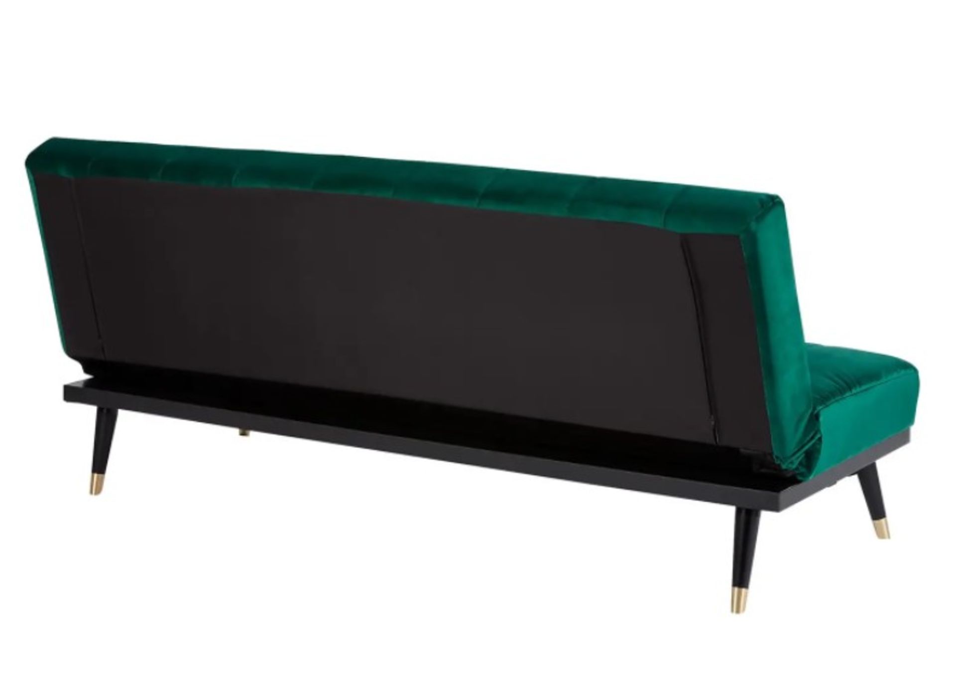 1x Sindy Sofa Bed Luxe Emerald Green (With Legs) RRP £250. Sofa : (H)82 x (W)181 x (D)83cm. Sofa - Image 6 of 7